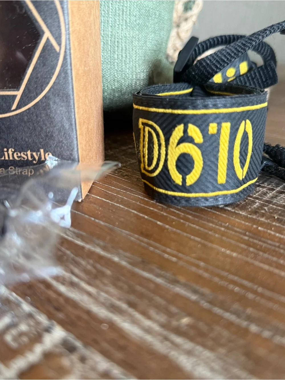 Nikon D610 Black and Yellow Camera Neck Strap with Accessories